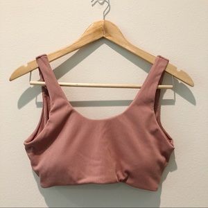 Pink Lily Adrift At Sea Ribbed Bikini Top